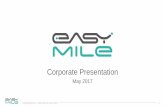 Corporate Presentation · Corporate Presentation. CONFIDENTIAL - EASYMILE© 2014-2017 2. CONFIDENTIAL - EASYMILE© 2014-2017 3 Discussion Topics