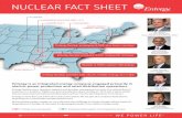 NUCLEAR FACT SHEET...Entergy Nuclear employees 6,000-plus team members Nuclear is 100% carbon-free energy Entergy Nuclear produces 8,000 megawatts of power Entergy Nuclear provides