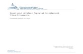 Iraqi and Afghan Special Immigrant Visa Programs · visa; and be otherwise admissible to the United States. An Iraqi or Afghan SIV applicant whose petition is approved and who is
