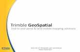 About Trimble GeoSpatial · •Generate and maintain 3D building models on county, state or country level •Extract vectorized roof surfaces from 3D point clouds •Creation, quality