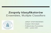 Zespoły klasyfikatoró · Diversification of classifiers - intuition Two classifiers are diverse, if they make different errors on a new object Assume a set of three classifiers