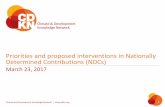 Priorities and proposed interventions in Nationally Determined Contributions (NDCs) · 2020-04-29 · Review of the NDCs every ñÇ }(^Po} o stocktake _v have to represent a progression