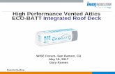 High Performance Vented Attics ECO-BATT Integrated Roof Deck Title 24 Vented Attics Prescriptive Method