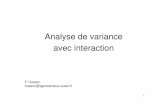Analyse de variance avec interaction - GitHub Pages · Modèle d’analyse de la variance • Sources de variabilité qualitatives Modèle d’analyse de covariance • Sources de