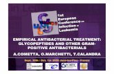 EMPIRICAL ANTIBACTERIAL TREATMENT: GLYCOPEPTIDES AND … · 2018-02-21 · GLYCOPEPTIDES IN NEUTROPENIC ... DIFFERENT ANTIBIOTICS IN THE 2 GROUPS (1) Riikonen1991 89 Imipenem Cefta