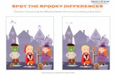 Spot the Spooky Differences · Answer Key Directions: Find and circle ten differences between the two trick-or-treating pictures below.