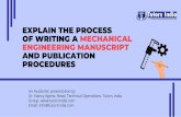 Explained about the Process of writing a mechanical engineering manuscript and publication procedures- Tutors India