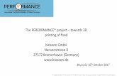 The PERFORMANCE* project towards 3D printing of food ... · KBBE.2012.2.3-04 – Personalised approaches to food production and distribution. Population structure development 2016-20801