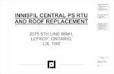 2075 5TH LINE RR#1, LEFROY, ONTARIO, L0L 1W0 · L0L 1W0 A2 1 : 100 1 ROOF PLAN ROOFING LEGEND N O R T H T R U E PROJECT NORTH ROOFING AND HVAC REPLACEMENT SCOPE OF WORK NOTES REVISIONS