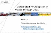 Distributed PV Adoption in Maine through 2021...The maximum market share (which influences the rate of adoption) is based on the market-share-vs-payback curves shown on slide 4. •