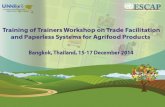 STREAMLINING AND AUTOMATING 3.1 Streamlining … · Transport •Air, Sea and Land. Case Studies •Export –India GrapeNet –Malaysia Food and Traceability –Vietnam TraceVerified