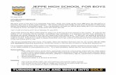 JEPPE HIGH SCHOOL FOR BOYSjeppeboys.co.za.dedi539.nur4.host-h.net/wp-content/...2016/06/24  · JEPPE HIGH SCHOOL FOR BOYS GDE Registration No.130633 26˚12’S; 28˚5”58” E Elevation: