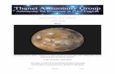 NEWSLETTER - Thanet Astronomy Groupthanetastronomygroup.com/newsletter019.pdf · clouds hang above the Tharsis volcanoes. Credit: NASA/JPL-Caltech/MSSS On the 30th March Mars will