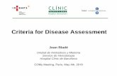 Criteria for Disease Assessmentcme-utilities.com/mailshotcme/Material for Websites/COMy...(Kyle & Rajkumar, Leukemia 2009) Response Category* Criteria Relapse from CR* Paraprotein