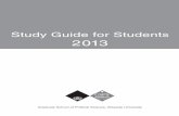 Study Guide for Students 01 2013 - Waseda University · 2013 2 Study Guide for Students 0 1 3 Graduate School of Political Science, Waseda University Graduate School of Political