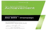 Pace Setters Certificate of Achievement · 2019-09-19 · Pace Setters Certificate of Achievement Presented for Outstanding Results to Marc Van Hasselt Vice President, Channel Operations