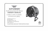 Professional Axial Air Mover OWNER’S MANUALpdf.lowes.com/useandcareguides/848025041604_use.pdf · excellent performance, compact design and extremely low noise. Our axial air movers