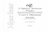 o s 3-Space Sensor n Nano e S Reference System 24-Pin DFN ... · User's Manual 2.6 Specifications General Part number TSS-Nano Dimensions 16mm x 15mm x 1.7mm or 3.8mm x 5.2mm x 1.1mm