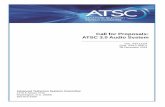 Request for Proposals: ATSC 3.0 Audio System · The ATSC 3.0 audio system is expected to support television content including both video and audio, and also to support audio-only