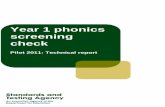 Year 1 phonics screening check - GOV UK · structure of the phonics screening check was subject to consultation, trialling and independent review and the items were each reviewed