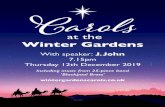 Carols - Diocese of Blackburn · 2019-10-15 · Carols at the Winter Gardens With speaker: J.John 7.15pm Thursday 12th December 2019 Including music from 25-piece band ‘Blackpool