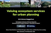 Valuing ecosystem services for urban planning · 2017-05-11 · Valuing ecosystem services for urban planning . Nature Based Solutions to Climate Change in Urban Areas and their Rural