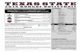 TEXAS STATE...low Bobcat Volleyball. In addition to the Texas State Athletics Website, the volleyball program has several social media web pages which pro-vide updated information
