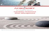 Capability Statement Asset Management - Acquisoryacquisory.com/Uploads/636904981680269521Acquisory... · 2019-04-10 · CPAs, CS’s, CIA’s, Lawyers, Engineers ... Delhi Mumbai