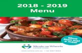 2018 - 2019 Menu€¦ · Pork Sausage Casserole 111-27 111-31 111-04 111-28 Oven roasted pork served with gravy, roast potato & mixed vegetables Pork sausage casserole with fennel,