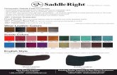 Saddle Right Sell Sheet May v4€¦ · Burgundy Suede with Brown Wear Leather Western Deluxe Rust Suede with Brown Wear Leather Endurance Sand Suede All Around English Toast Suede
