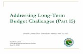 Addressing Long-Term Budget Challenges (Part 15) · Addressing Long-Term Budget Challenges (Part 15) Eva Rae Lueck Chief Business and Financial Officer. May 25, 2010. Glendale Unified