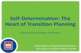 Self-Determination: The Heart of Transition Planning...Know Yourself Know Yourself . Know Yourself Self-determined people are able to: • Understand their needs, preferences, strengths