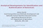 Analytical Developments for Identification and Authentication of … · Analytical Developments for Identification and Authentication of Botanicals National Capital Area Chapter –