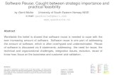 Software Reuse; Caught between strategic importance and ... · Software Reuse; Caught between strategic importance and practical feasibility by Gerrit Muller University of South-Eastern
