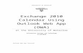 Exchange 2010 Calendar Using Outlook Web App … · Web viewThis is very different from Bookit, where you were not able to delete a meeting that another person put into your calendar,