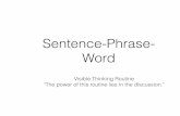 Sentence-Phrase- Word - A Culture of Thinkingacultureofthinking.weebly.com/.../sentence-phrase-word.pdf · 2018-09-06 · Sentence: Scientists say that it is not good. I choose this