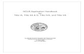 NCLB Application Handbook for Title IA, Title IIA & D ...Title IA, Title IIA & D, Title IVA, and Title VA ILLINOIS STATE BOARD OF EDUCATION Federal Grants and Programs Division 217/524-4832