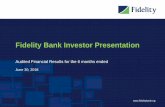 Fidelity Bank Investor Presentation Bank H1 2018 Investo… · Cost to Income Ratio inched up marginally to 67.7% in H1 2018 from 67.3% in H1 2017 PBT up by 27.3% to N13.0 billion