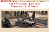 InformatIon StatIon 10 Proven Lionel Fastrack Plansctt.trains.com/~/media/files/pdf/marketing/10provenlionelfastrackplans.pdfcle of track and add a Christmas village. Santa will never