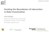 Pushing the Boundaries of Interaction in Data Visualization Pushing the Boundaries of Interaction in