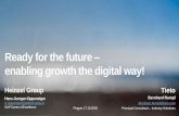 Ready for the future enabling growth the digital way! · 2018-10-24 · Energy Margin, SC Flow, New Services [Board, PackP, PrintP] Customer allowed to plan production SC Integration,