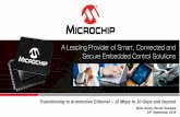 Transitioning to Automotive Ethernet 10 Mbps to 10 Gbps ... · 3 Microchip Overview Leading Total Systems Solutions provider: Microcontrollers, Digital Signal Controllers and Microprocessors