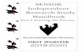 SENIOR Independent Research Study Handbook...for GHS seniors is the completion of their Senior Independent Research Study (SIRS). SIRS was established nearly 20 SIRS was established