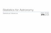 Statistics for Astronomy - Sites do IFGW · Statistics for Astronomy Statistical Inference Adam Amara. Domains in Physics Experiment Theory. Domains in Astrophysics Experiment Theory.