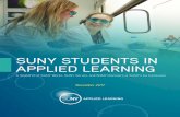 SUNY STUDENTS IN APPLIED LEARNING...SUNY student will have access to an applied learning opportunity, even those attending online. And through innovative on-the-job training programs