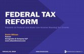 FEDERAL TAX REFORM - Senate Housing Committee · Low-income Housing Tax Credit. org AFFORDABLE RENTAL HOUSING HOME A.C.T. 1.0. N. ABOUT US ADVOCACY RESOURCES BLOG JOIN Recent News