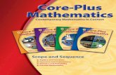 Scope and Sequence - core-plusmath.org · Scope and Sequence Algebra and Functions Geometry and Trigonometry Statistics and Probability Discrete Mathematics ISBN: 978-0-07-892135-3