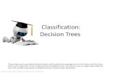 Classification: Decision TreesLearning of Decision Trees [ID3, C4.5 by Quinlan] node= root of decision tree Main loop: 1. Aßthe “best” decision attribute for the next node. 2.