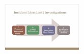 Incident [Accident] Investigations · Key Terms Accident Investigation: A detailed, defined, and recorded review of an occurrence, the factors, causes and relationships which lead