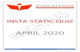 INSTA STATIC QUIZ - INSIGHTSIAS · 2020-05-01 ·   insta static quiz april 2020